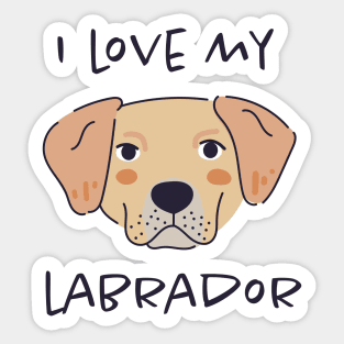 I Love My Labrador Sticker